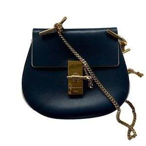 Navy blue and white Chloé cross body bag